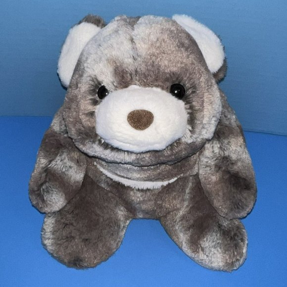 Vintage Gund Snuffles Teddy Bear 12" Plush Two-Tone Gray Brown Stuffed Animal - Picture 1 of 7